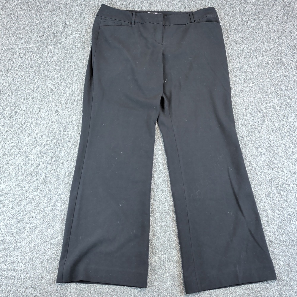 New York & Company Women Pants 14 Petite Black Stretch Bootcut 7th Avenue Office